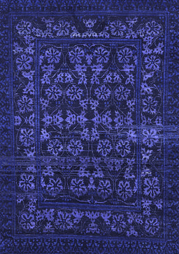 Abstract Blue Modern Rug, abs319blu