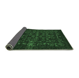 Sideview of Abstract Emerald Green Modern Rug, abs319emgrn