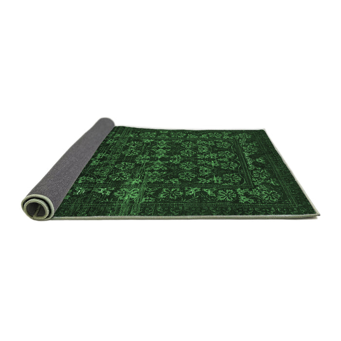 Sideview of Abstract Emerald Green Modern Rug, abs319emgrn