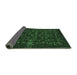 Sideview of Abstract Emerald Green Modern Rug, abs319emgrn