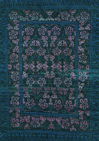 Abstract Turquoise Modern Rug, abs319turq