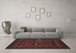 Machine Washable Abstract Brown Modern Rug in a Living Room,, wshabs319brn