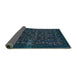 Sideview of Abstract Turquoise Modern Rug, abs319turq