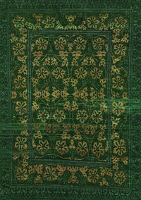 Abstract Green Modern Rug, abs319grn