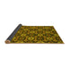 Sideview of Abstract Yellow Modern Rug, abs31yw