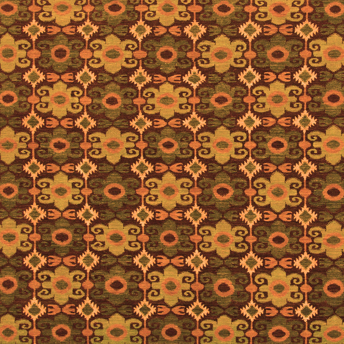 Square Machine Washable Abstract Orange Modern Area Rugs, wshabs31org