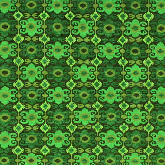 Square Abstract Green Modern Rug, abs31grn