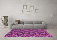 Machine Washable Abstract Purple Modern Rug, wshabs31pur