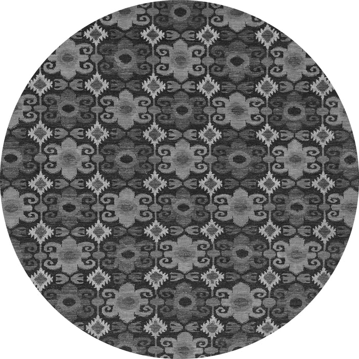 Round Abstract Gray Modern Rug, abs31gry