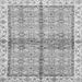 Square Machine Washable Oriental Gray Traditional Rug, wshabs3200gry