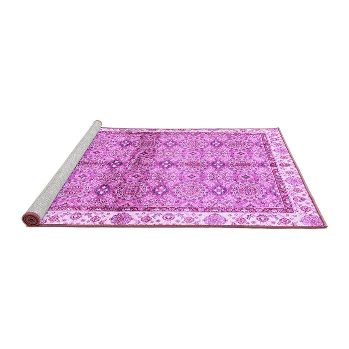 Sideview of Machine Washable Oriental Purple Traditional Area Rugs, wshabs3200pur