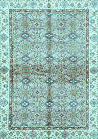 Oriental Light Blue Traditional Rug, abs3200lblu