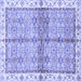 Square Oriental Blue Traditional Rug, abs3200blu