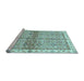 Sideview of Machine Washable Oriental Light Blue Traditional Rug, wshabs3200lblu