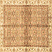 Square Oriental Brown Traditional Rug, abs3200brn