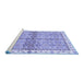 Sideview of Machine Washable Oriental Blue Traditional Rug, wshabs3200blu