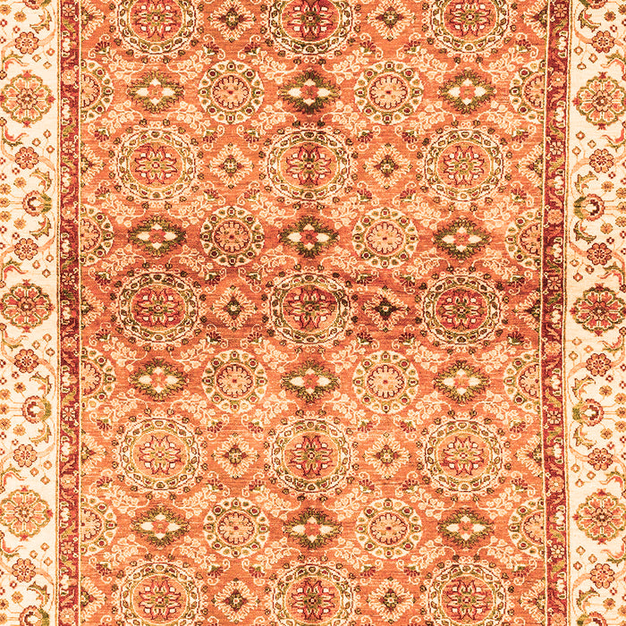 Machine Washable Oriental Orange Traditional Area Rugs, wshabs3200org