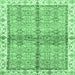 Square Oriental Emerald Green Traditional Rug, abs3200emgrn