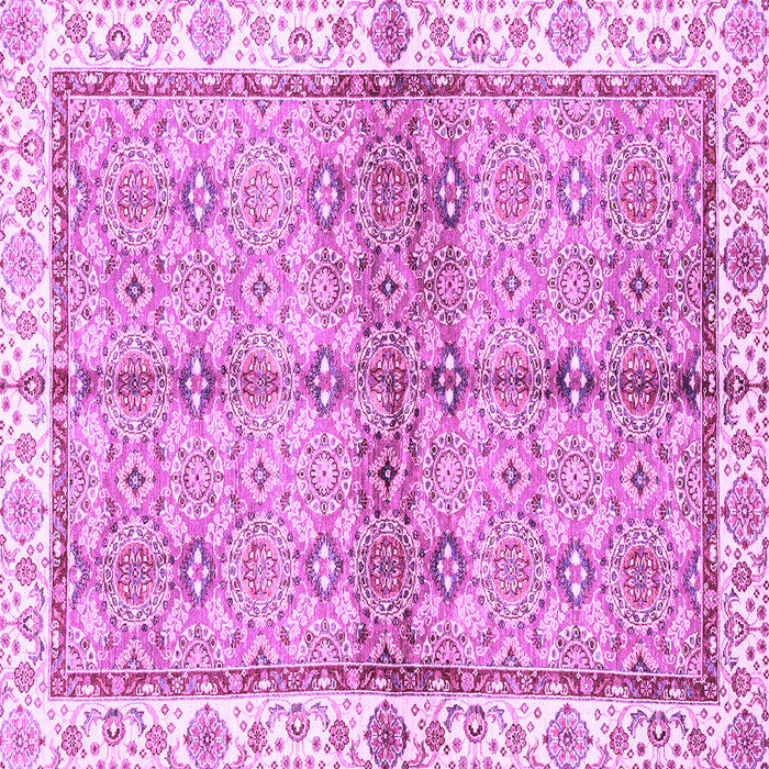 Square Machine Washable Oriental Purple Traditional Area Rugs, wshabs3200pur