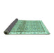 Sideview of Oriental Turquoise Traditional Rug, abs3200turq