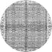 Round Oriental Gray Traditional Rug, abs3200gry