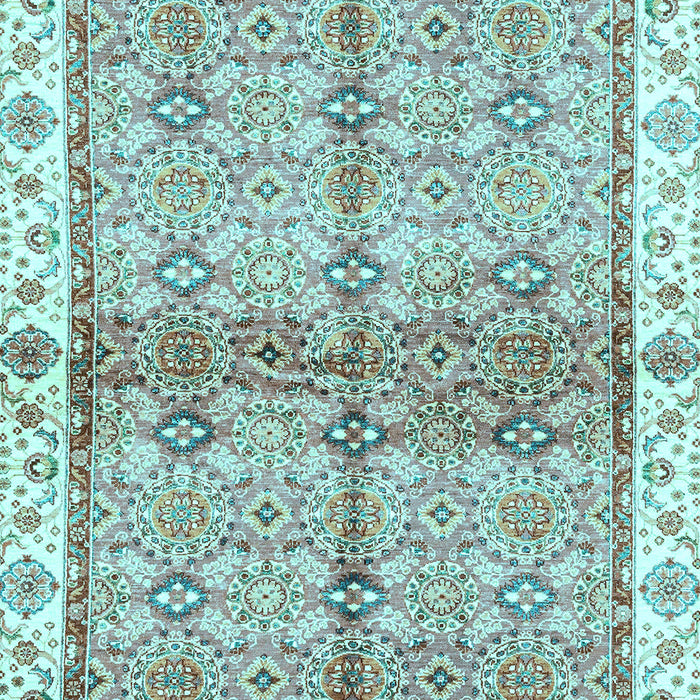 Machine Washable Oriental Light Blue Traditional Rug, wshabs3200lblu