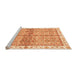 Sideview of Machine Washable Oriental Orange Traditional Area Rugs, wshabs3200org