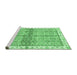 Sideview of Machine Washable Oriental Emerald Green Traditional Area Rugs, wshabs3200emgrn