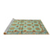 Sideview of Machine Washable Abstract Brown Rug, wshabs3201