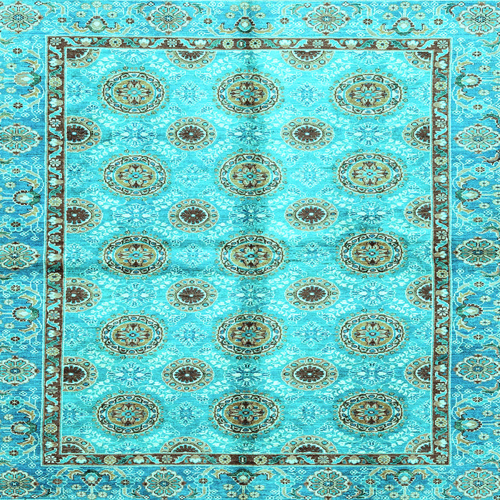 Square Machine Washable Abstract Light Blue Modern Rug, wshabs3201lblu