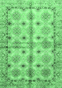 Abstract Emerald Green Modern Rug, abs3201emgrn