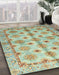 Machine Washable Abstract Brown Rug in a Family Room, wshabs3201