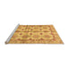 Sideview of Machine Washable Abstract Orange Modern Area Rugs, wshabs3201org