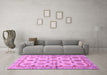 Machine Washable Abstract Pink Modern Rug in a Living Room, wshabs3201pnk