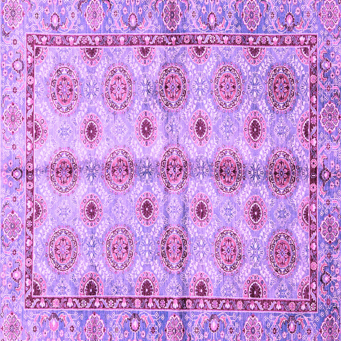 Square Machine Washable Abstract Purple Modern Area Rugs, wshabs3201pur