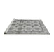 Sideview of Machine Washable Abstract Gray Modern Rug, wshabs3201gry