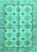 Abstract Turquoise Modern Rug, abs3201turq