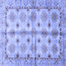 Square Abstract Blue Modern Rug, abs3201blu