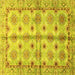 Square Abstract Yellow Modern Rug, abs3201yw