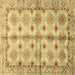 Square Abstract Brown Modern Rug, abs3201brn