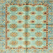 Square Abstract Brown Modern Rug, abs3201