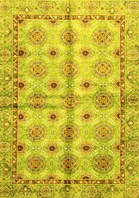 Abstract Yellow Modern Rug, abs3201yw