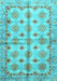 Machine Washable Abstract Light Blue Modern Rug, wshabs3201lblu