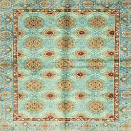 Square Machine Washable Abstract Brown Rug, wshabs3201