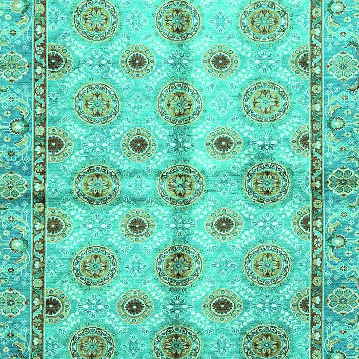 Machine Washable Abstract Turquoise Modern Area Rugs, wshabs3201turq