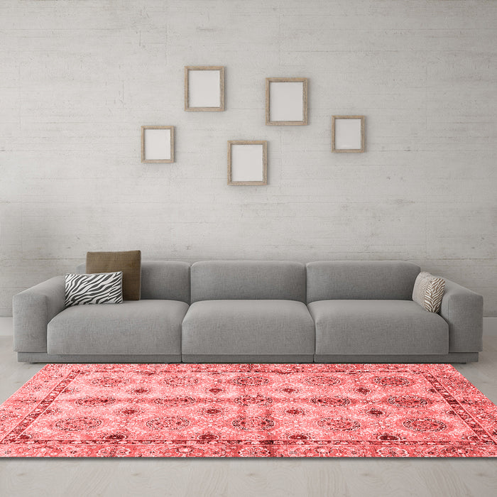 Modern Red Washable Rugs