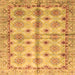 Square Abstract Orange Modern Rug, abs3201org