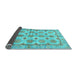 Sideview of Abstract Light Blue Modern Rug, abs3201lblu