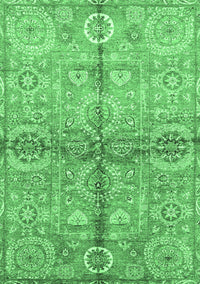 Oriental Emerald Green Traditional Rug, abs3202emgrn