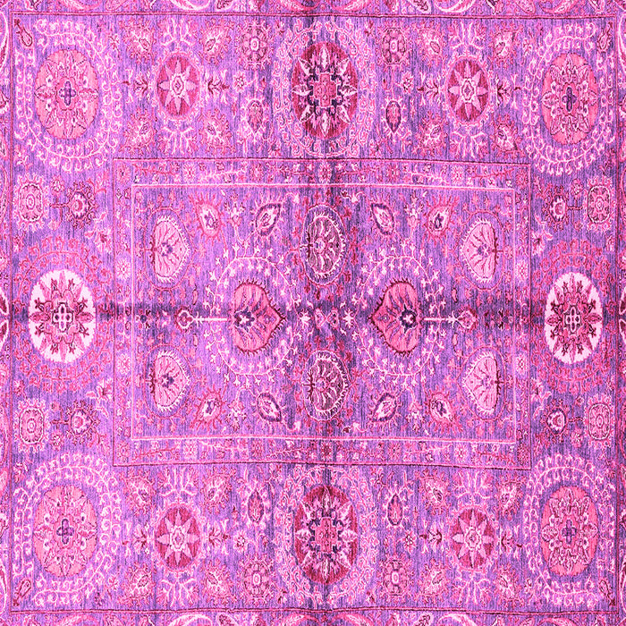 Square Machine Washable Oriental Pink Traditional Rug, wshabs3202pnk